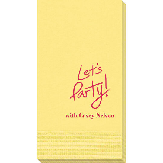 Fun Let's Party Guest Towels